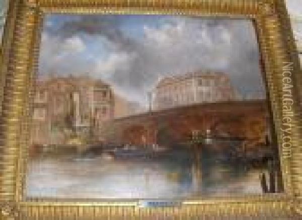 London Bridge Oil Painting - James Holland