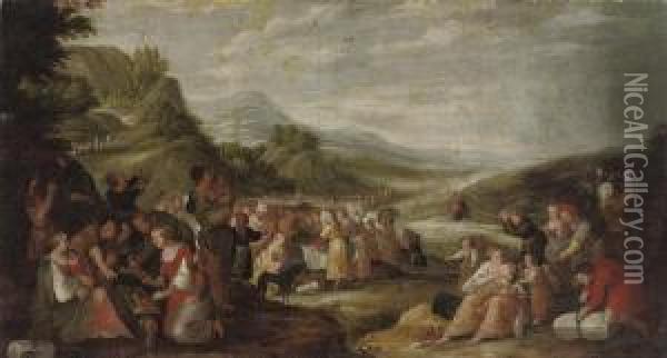 The Crossing Of The Red Sea Oil Painting - Kasper or Gaspar van den Hoecke