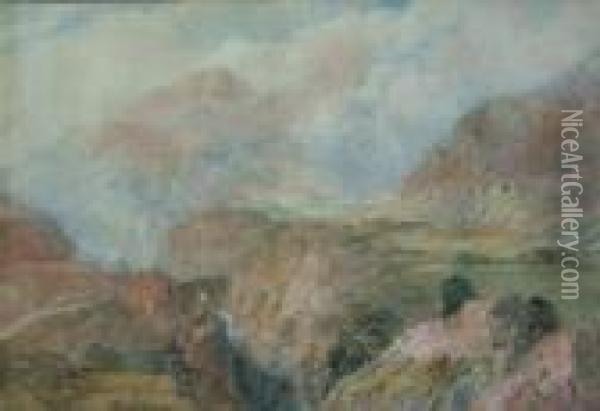 Nant Frangon, Wales. Oil Painting - William James Muller