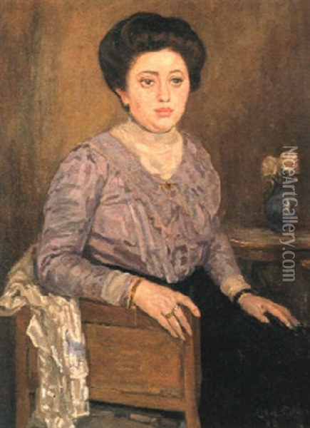 Portrait Of Mrs. Boendermaker Oil Painting - Leo Gestel