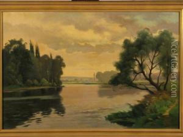 Bords De Moselle Oil Painting - Albert Marks