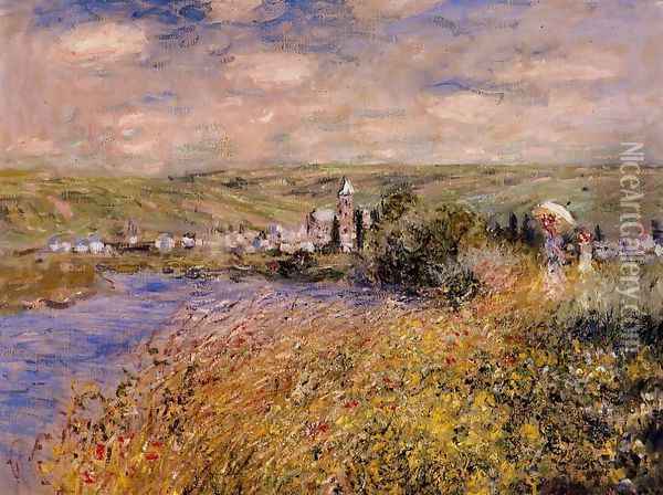 Vetheuil Seen From Ile Saint Martin Oil Painting - Claude Oscar Monet