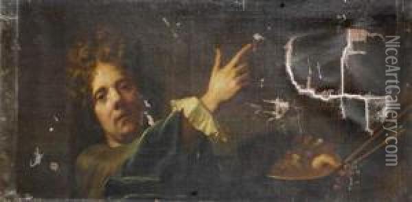 Portrait De Jean Jouvenet Oil Painting - Jean-baptiste Jouvenet