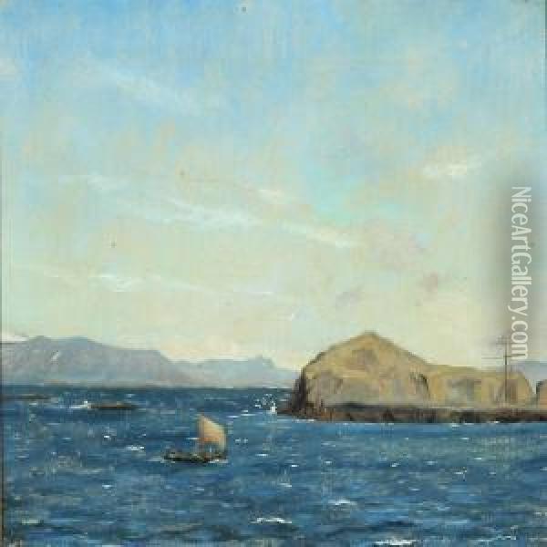 A Coast At Iceland Oil Painting - C. F. Sorensen