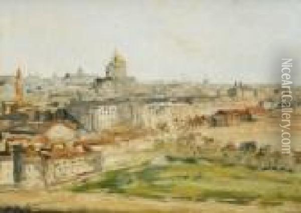 Vista De Ciudad Oil Painting - Jacques-Edouard Dufeu