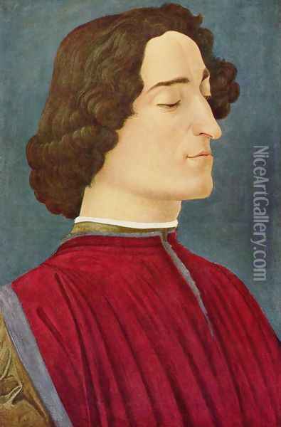 Portrait of Giuliano de' Medici 3 Oil Painting - Sandro Botticelli