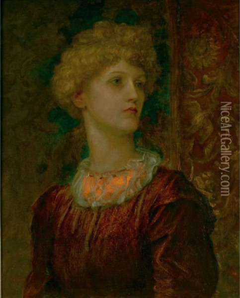 Portrait Of Dorothy Dene Oil Painting - George Frederick Watts