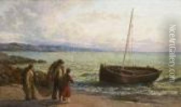 Evening, Kilkeiran Bay Oil Painting - Thomas Rose Miles