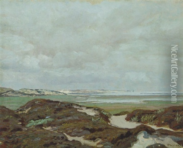 Landschaftsmotiv Oil Painting - Carl (Karl, Charles) O'Lynch of Town