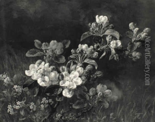 Blomstrende Aeblegrene Oil Painting - Anthonie Eleonore (Anthonore) Christensen