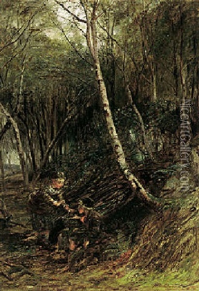 In The Forest Oil Painting - William McTaggart