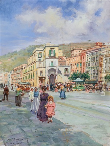 Torretta Oil Painting - Carlo Brancaccio