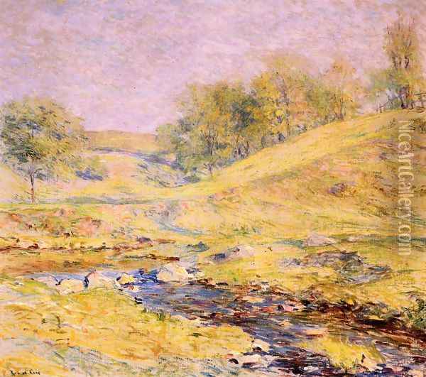 Landscape with Stream Oil Painting - Robert Reid