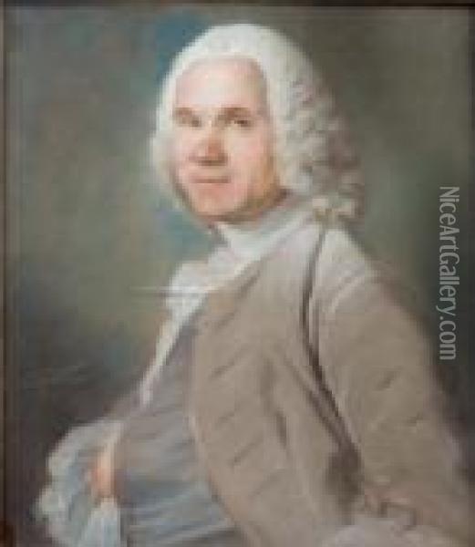 Portrait De Monsieur Jacques Fievet (ne Alille En 1697) Oil Painting - Louis Vigee