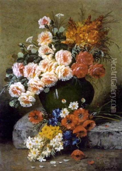 Bloemenstilleven Oil Painting - Max Carlier