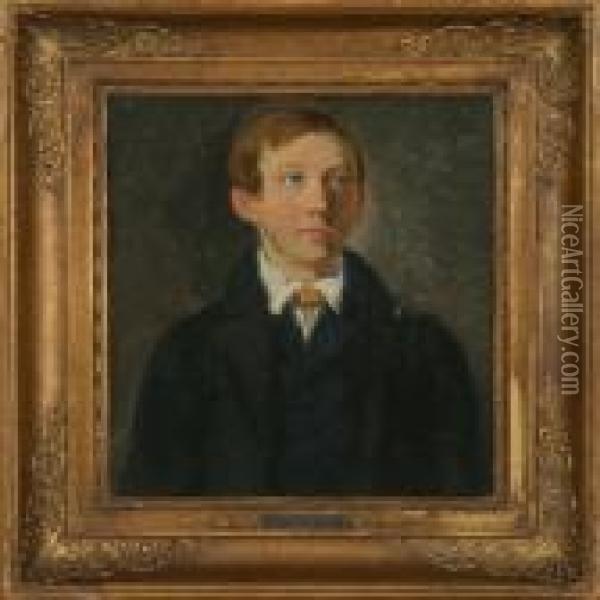 Portrait Of Theartist's Brother Oil Painting - Albert Kuchler