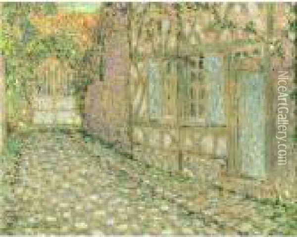 La Maison Du Jardinier Oil Painting - Henri Eugene Augustin Le Sidaner