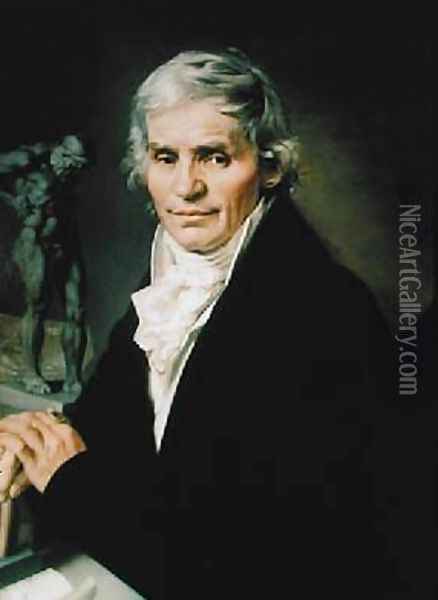 Portrait of the Sculptor Josef Malinsky 1818 Oil Painting - Antonin Machek