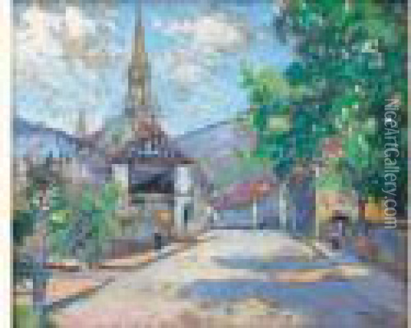 Le Village De Than, Alsace Oil Painting - Paul Madeline