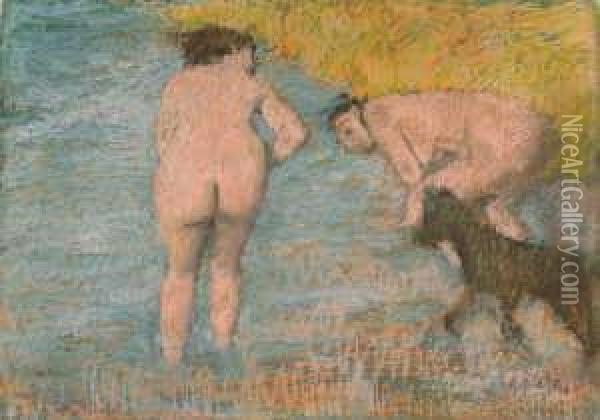 Deux Femmes Au Bain Oil Painting - Edgar Degas