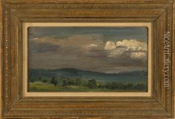 Rockland Lake From The South Shore Oil Painting - Arthur Bowen Davies