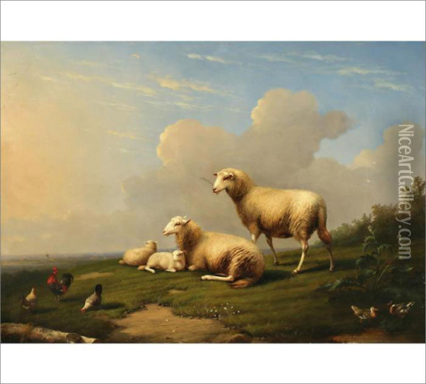 Untitled Oil Painting - Franz van Severdonck
