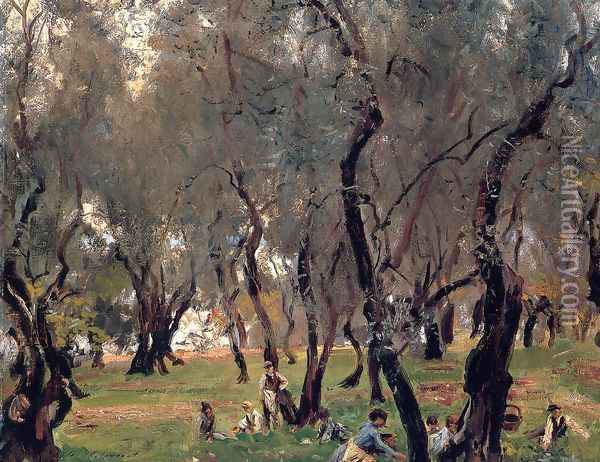 The Olive Grove Oil Painting - John Singer Sargent