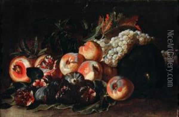 Stillleben Mit Pfirsichen Oil Painting - Jacob van der (Giacomo da Castello) Kerckhoven