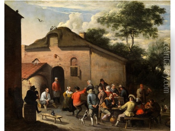 Das Bauernfest Oil Painting - Erasmus de Bie