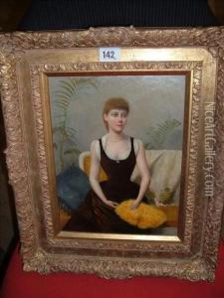 Mildred: Portraitof A Lady Oil Painting - Isaac Cullin