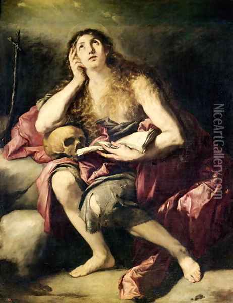 The Penitent Magdalene Oil Painting - Jusepe de Ribera