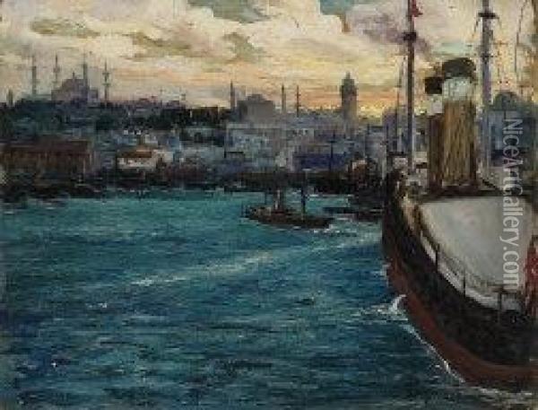 Costantinopoli Oil Painting - Lidio Ajmone