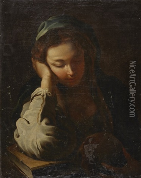 The Penitent Magdalene Oil Painting - Domenico Feti