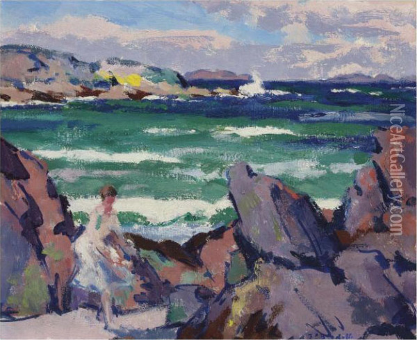 North Wind, Iona Oil Painting - Francis Campbell Boileau Cadell