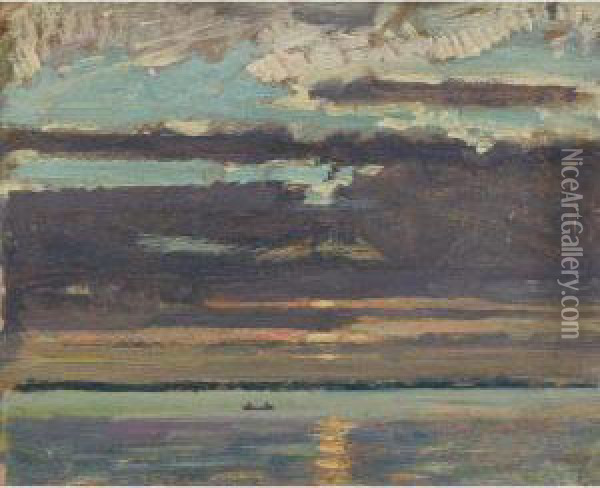 Sunset, Lake Simcoe Oil Painting - James Edward Hervey MacDonald