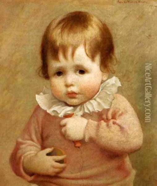 Portrait Of A Small Child Oil Painting - George de Forest Brush