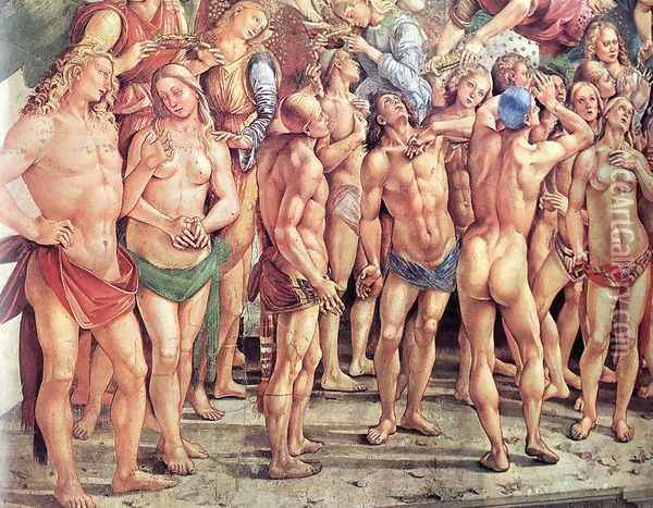 The Elect (detail-2) 1499-1502 Oil Painting - Francesco Signorelli