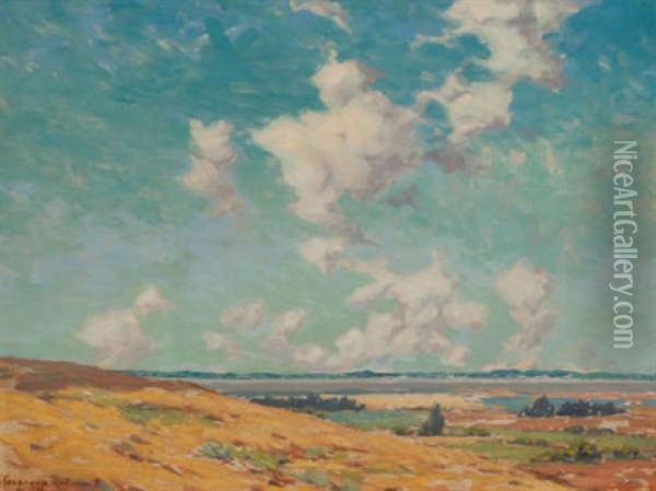 Inlet View And Summer Sky Oil Painting - Granville S. Redmond