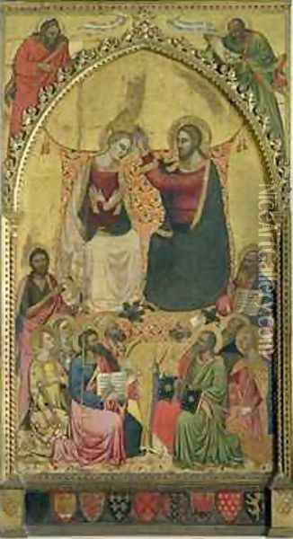 The Coronation of the Virgin with Saints and Prophets 1372 Oil Painting - Andrea & Jacopo Orcagna di Cione