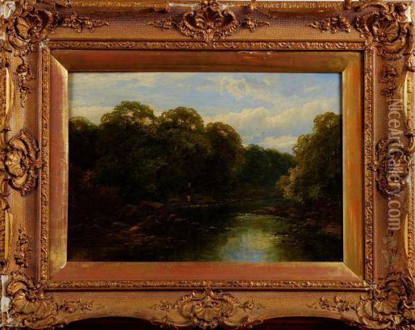 Tillskriven: Fiske Vid An Oil Painting - James Burrell-Smith