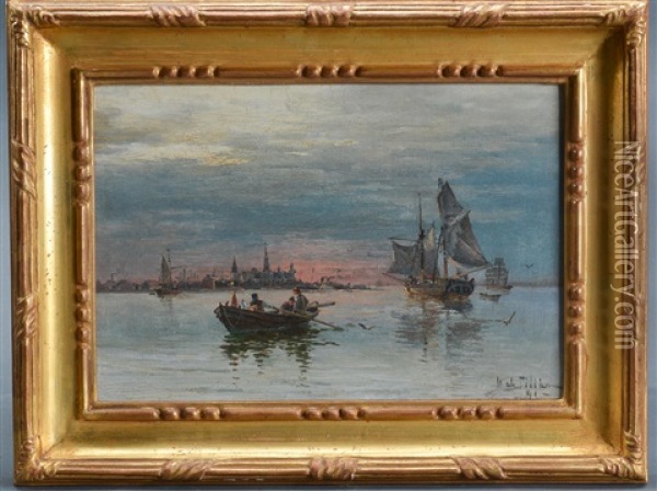 Havsmotiv Med Kronborg Oil Painting - Herman Gustav af Sillen