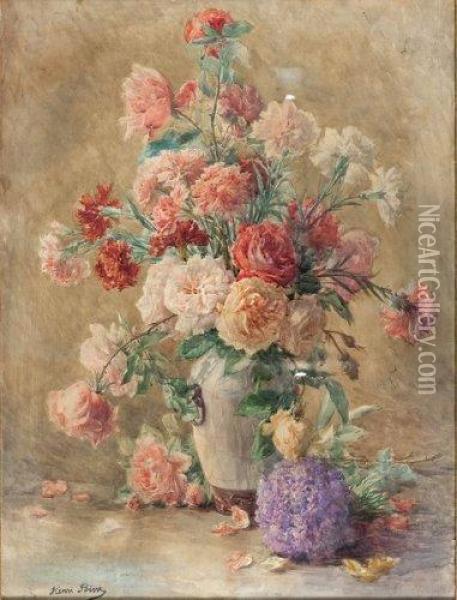 Vase De Fleurs Oil Painting - Henri Biva