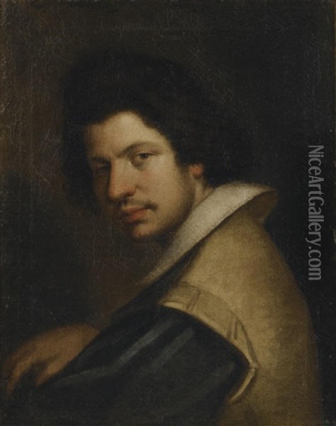 Portrait Of A Man Wearing A Ruff Oil Painting - Bernardo Strozzi