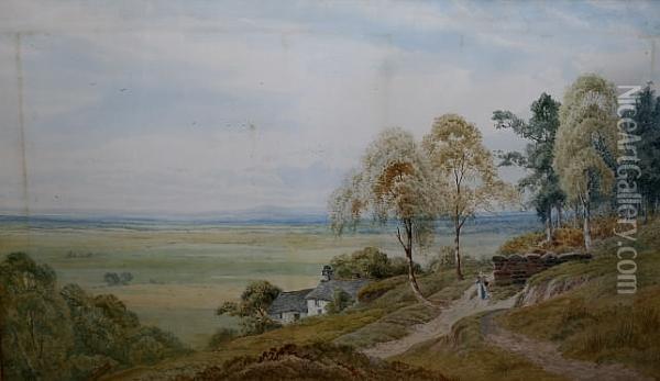 From The Overton Hills Oil Painting - Henry Hilton