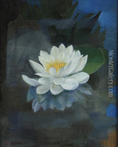 Seerose Oil Painting - Oskar Wilhelm Luthy
