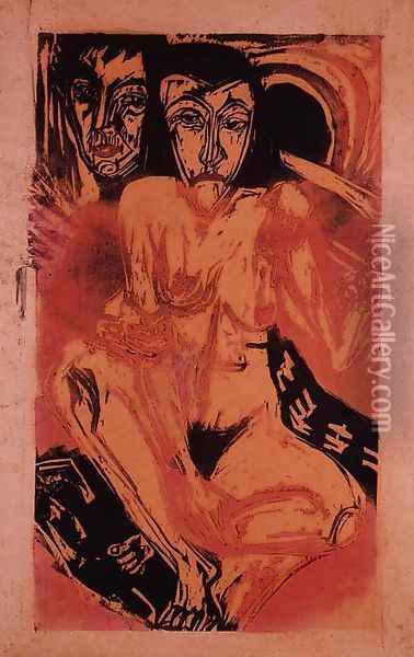 Melancholy Girl Oil Painting - Ernst Ludwig Kirchner