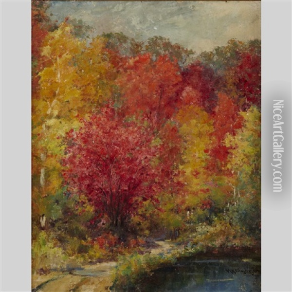 Autumn Landscape Oil Painting - Mary Ella Dignam