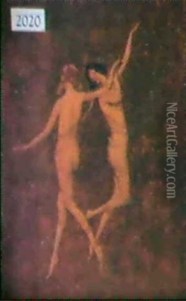 The Dancers Oil Painting - Warren B. Davis