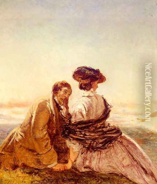 The Lovers Oil Painting - William Powell Frith