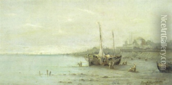 Vue De Constantinople Prise En Aval Du Bosphore Oil Painting - Ferdinand Bonheur